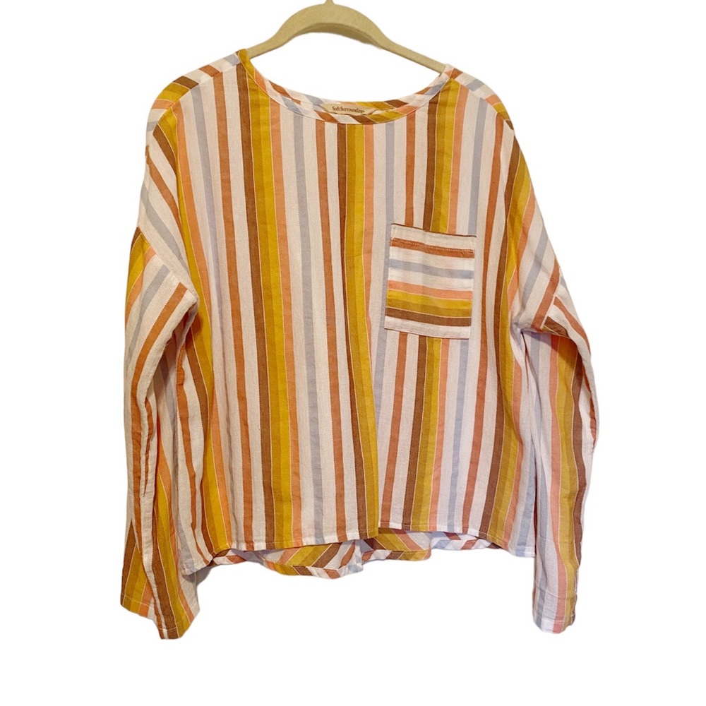 Soft Surroundings stripped blouse size PS